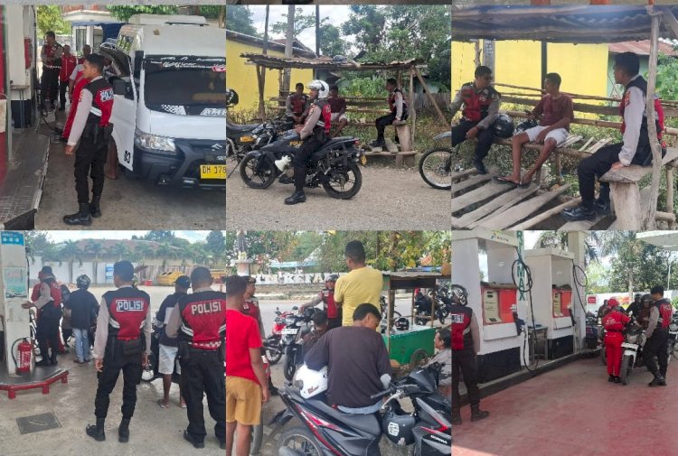 Raimas SatSabhara Polres TTU Tingkatkan Patroli Cipkon, Sasar SPBU dan Pangkalan Ojek, Serta Titik Berkumpul Masyarakat