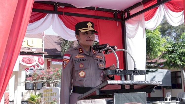 Kapolres TTU Pimpin Sertijab Wakapolres, Pejabat Utama Serta Dua Kapolsek Dalam Lingkup Polres TTU.