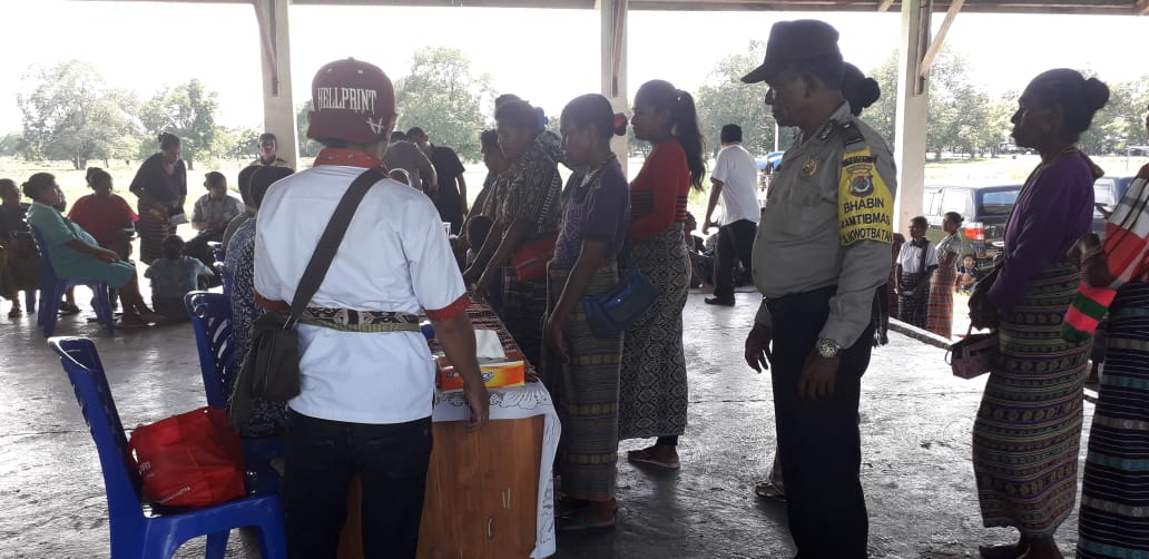 Launching Perdana Bansos, Jajaran Polres TTU lakukan Pengamanan