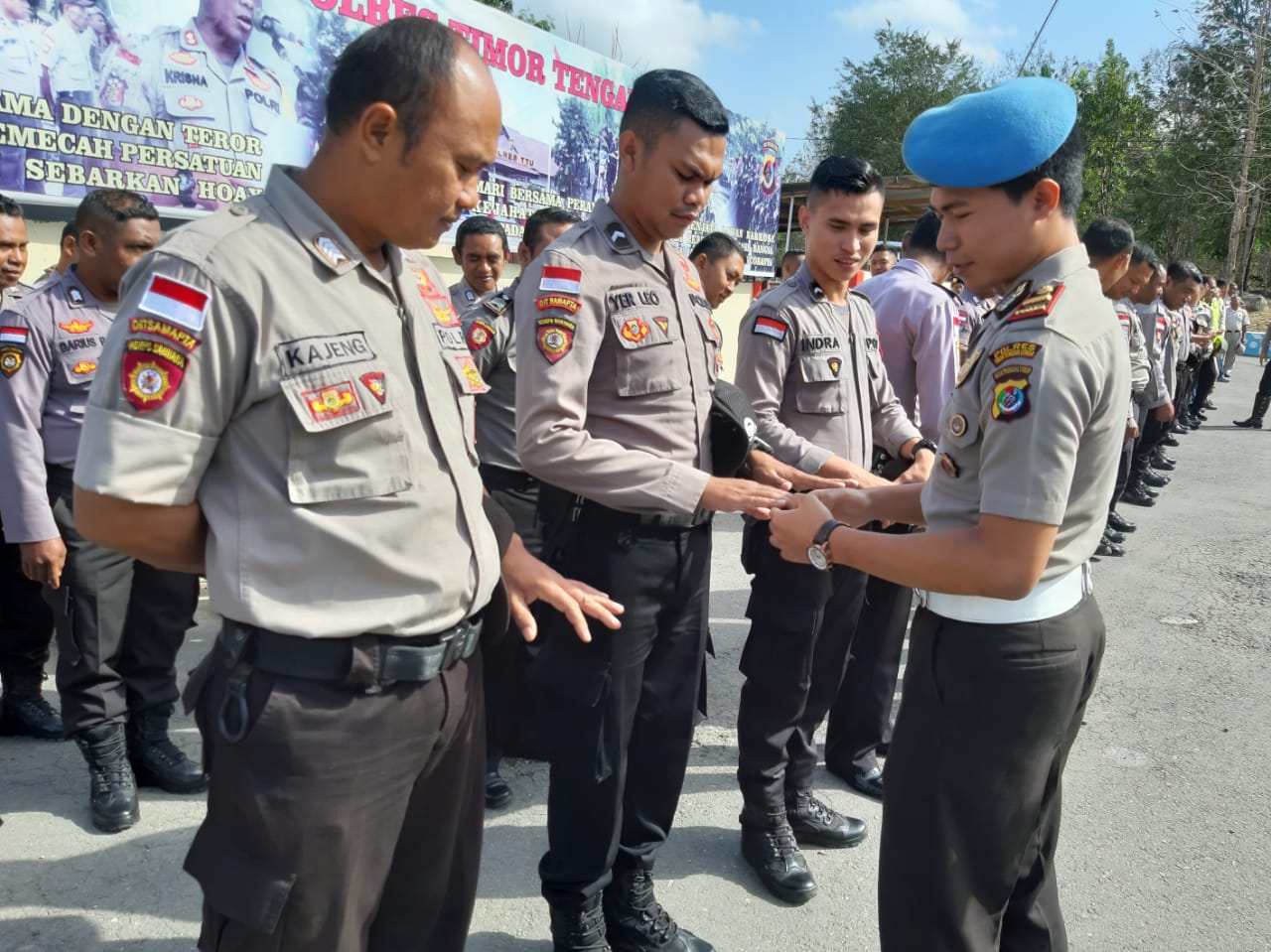 TINGKATKAN DISIPLIN, PROPAM POLRES TTU GELAR PEMERIKSAAN SIKAP TAMPANG