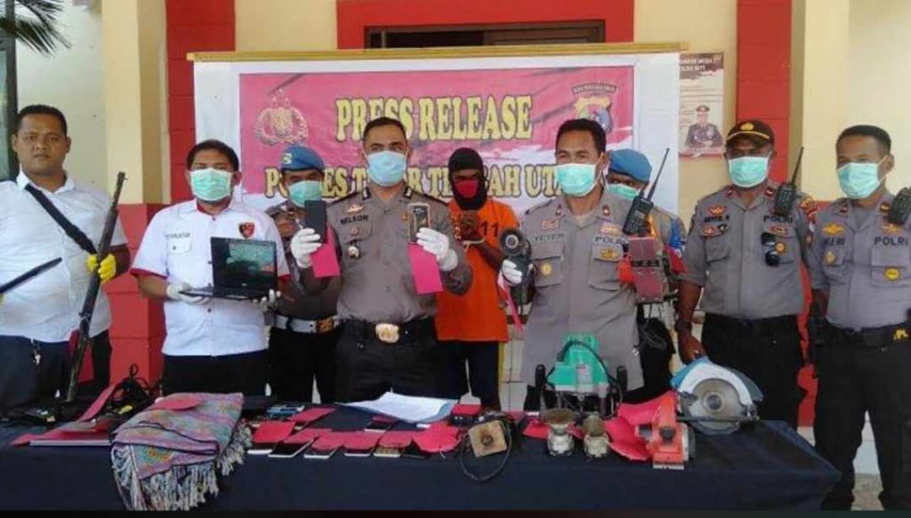 Tangkap Residivis Pencurian, Polres TTU Amankan Puluhan Barang Bukti